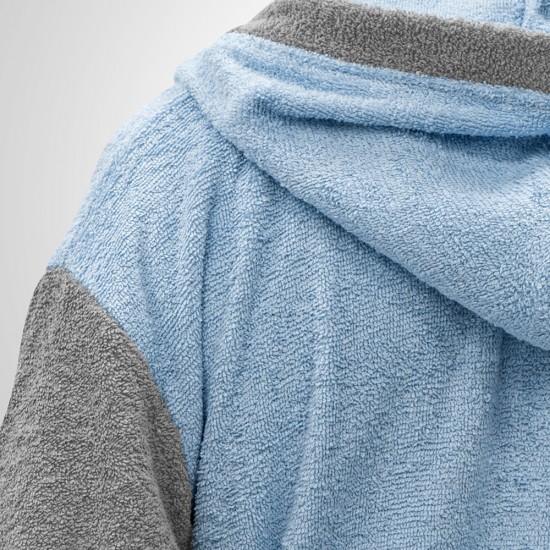 LINO Μπουρνούζι με κουκούλα Medium Revel Γαλάζιο