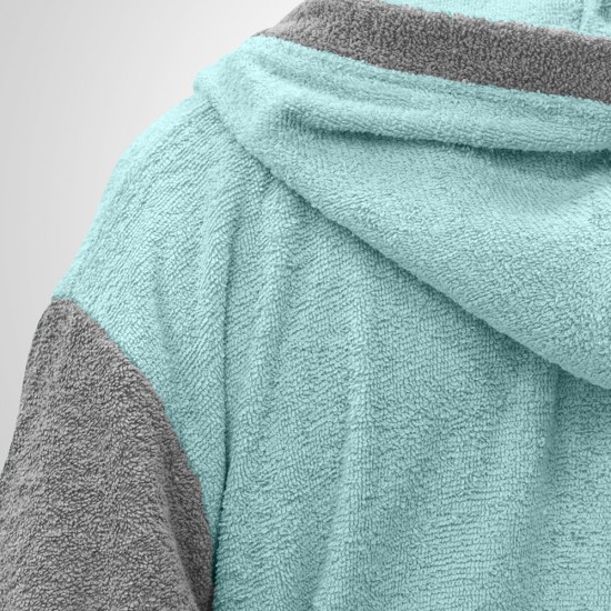 LINO Μπουρνούζι με κουκούλα Medium Revel Μέντα