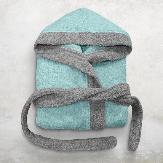 LINO Μπουρνούζι με κουκούλα Medium Revel Μέντα