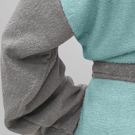 LINO Μπουρνούζι με κουκούλα Large Revel Μέντα