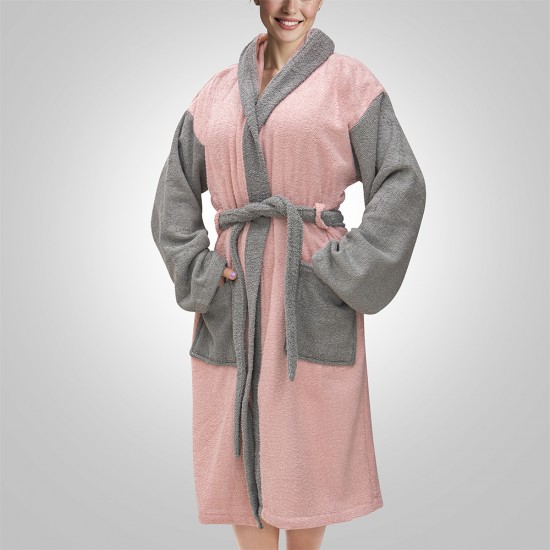 LINO Μπουρνούζι με κουκούλα Small Revel Ροζ