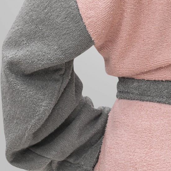 LINO Μπουρνούζι με κουκούλα Medium Revel Ροζ