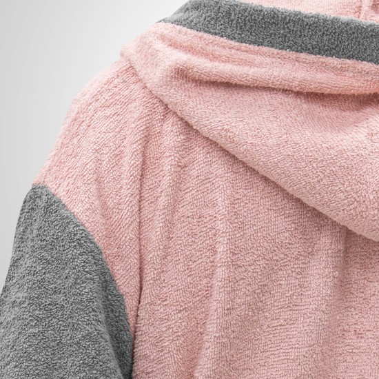 LINO Μπουρνούζι με κουκούλα Large Revel Ροζ