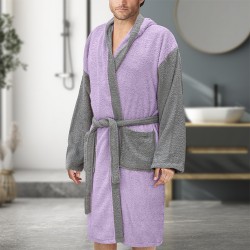 LINO Μπουρνούζι με κουκούλα Small Revel Μωβ