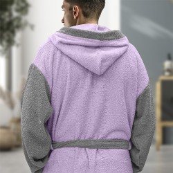 LINO Μπουρνούζι με κουκούλα Large Revel Μωβ