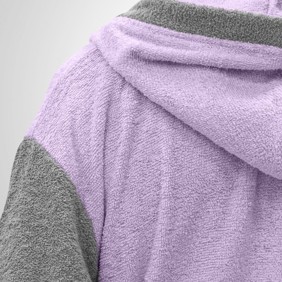 LINO Μπουρνούζι με κουκούλα Large Revel Μωβ