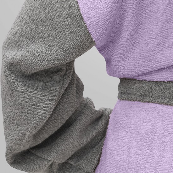 LINO Μπουρνούζι με κουκούλα Large Revel Μωβ