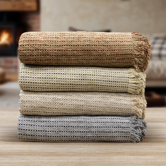 LINO Ριχτάρι Καναπέ Διθέσιο (180x250) Velora Λαδί