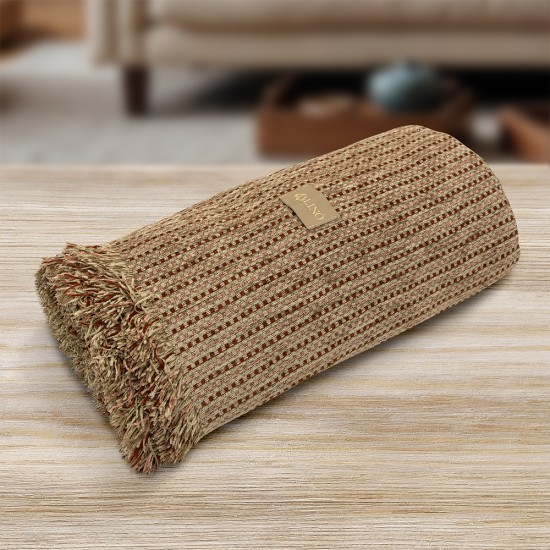 LINO Ριχτάρι Καναπέ Τριθέσιο (180x300) Velora Κεραμιδί