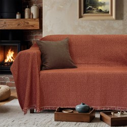 LINO Ριχτάρι Καναπέ Τριθέσιο (180x300) Boxi Κεραμιδί