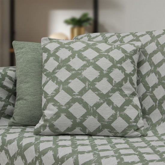 LINO ΜΑΞΙΛΑΡΟΘΗΚΗ MILTO GREEN 45X45 LINO ΜΑΞΙΛΑΡΟΘΗΚΗ MILTO GREEN 45X45
