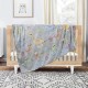 LINO ΚΟΥΒΕΡΤΑ FLEECE ΦΩΣΦΟΡΙΖΕ VOLCANO GREY-CIEL 110X150