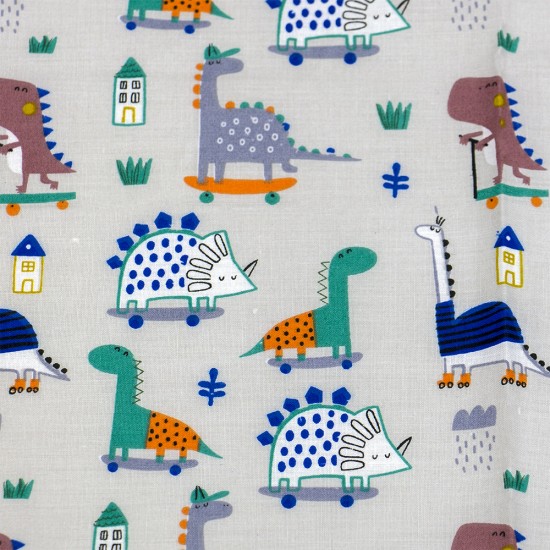 LINO ΣΕΤ ΣΕΝΤΟΝΙΑ DINO ON SKATEBOARD 120X180