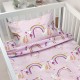 LINO BEBE ΣΕΤ ΣΕΝΤΟΝΙΑ RAINBOW GALLOP PINK 120X180