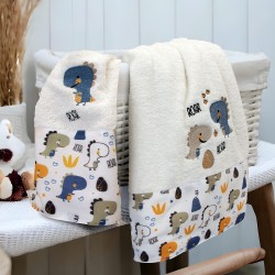 LINO ΣΕΤ ΠΕΤΣΕΤΕΣ CUTE SAURUS BLUE 2TMX