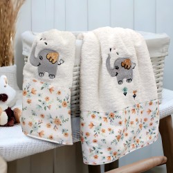 LINO ΣΕΤ ΠΕΤΣΕΤΕΣ LINDO ELEFANTE ECRU 2TMX