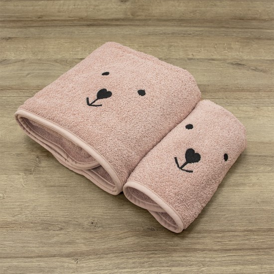 LINO ΣΕΤ ΠΕΤΣΕΤΕΣ LOVEBEAR PINK 2ΤΜΧ