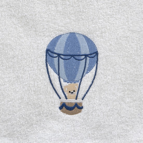 LINO Σετ Πετσέτες Παιδικές 2τμχ (50x90,70x140) Paloncino Λευκό/Μπλε