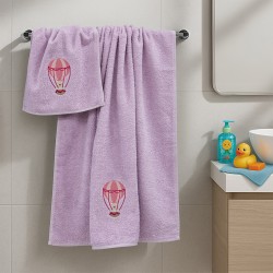 LINO Σετ Πετσέτες Παιδικές 2 τμχ (50x90,70x140) Paloncino Λιλά