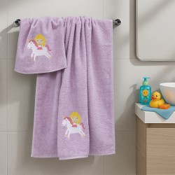 LINO Σετ Πετσέτες Παιδικές 2τμχ (50x90,90x140) Corno Λιλά