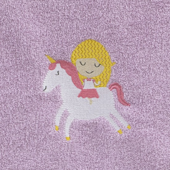 LINO Σετ Πετσέτες Παιδικές 2τμχ (50x90,90x140) Corno Λιλά