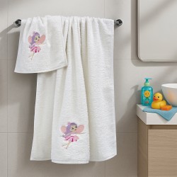 LINO Σετ Πετσέτες Παιδικές 2 τμχ (50x90,70x140) Hada Λευκό