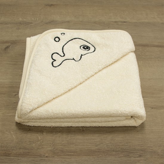 LINO ΚΑΠΑ FISH ECRU 75X75 LINO ΚΑΠΑ FISH ECRU 75X75