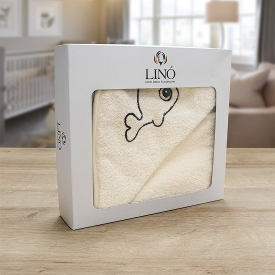 LINO ΚΑΠΑ FISH ECRU 75X75 LINO ΚΑΠΑ FISH ECRU 75X75