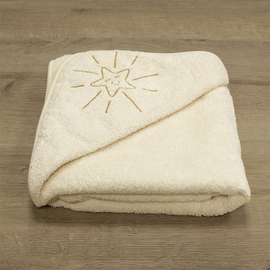 LINO ΚΑΠΑ SMILEY SUN ECRU 75X75 LINO ΚΑΠΑ SMILEY SUN ECRU 75X75