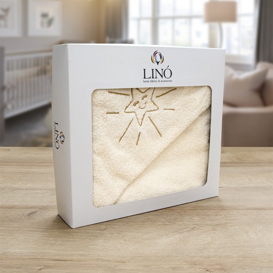 LINO ΚΑΠΑ SMILEY SUN ECRU 75X75 LINO ΚΑΠΑ SMILEY SUN ECRU 75X75