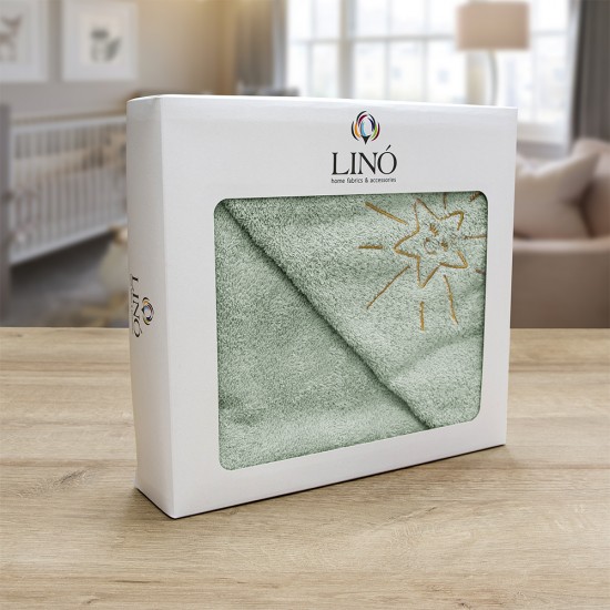 LINO ΚΑΠΑ SMILEY SUN MINT 75X75 LINO ΚΑΠΑ SMILEY SUN MINT 75X75