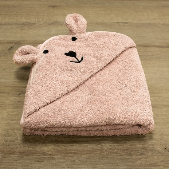 LINO ΚΑΠΑ LOVEBEAR PINK 75X75 LINO ΚΑΠΑ LOVEBEAR PINK 75X75