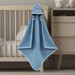 LINO Κάπα Βρεφική (75x75) Paloncino Μπλε