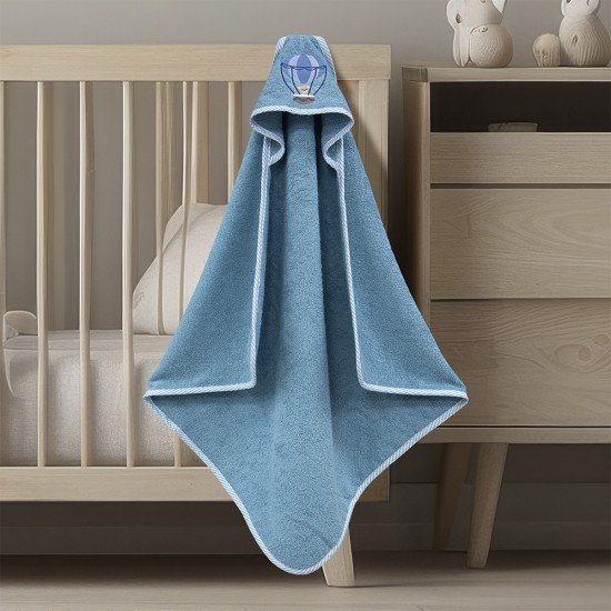 LINO Κάπα Βρεφική (75x75) Paloncino Μπλε