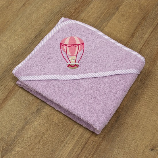 LINO Κάπα Βρεφική (75x75) Paloncino Λιλά