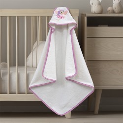 LINO Κάπα Βρεφική (75x75) Hada Λευκό