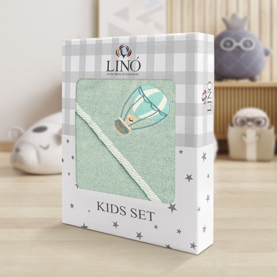 LINO Κάπα Βρεφική (75x75) Paloncino Μέντα