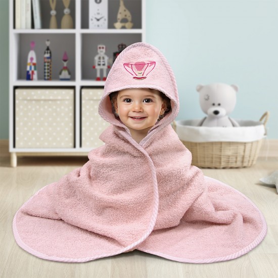 LINO Κάπα Βρεφική (75x75) Paloncino Ροζ