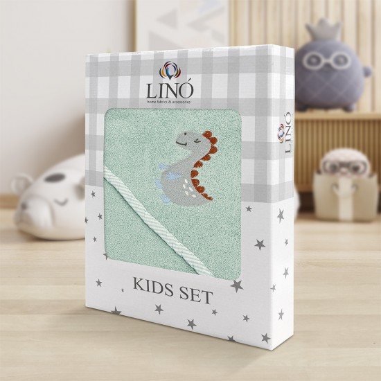 LINO Κάπα Μπεμπέ (75x75) Lagarto Mint