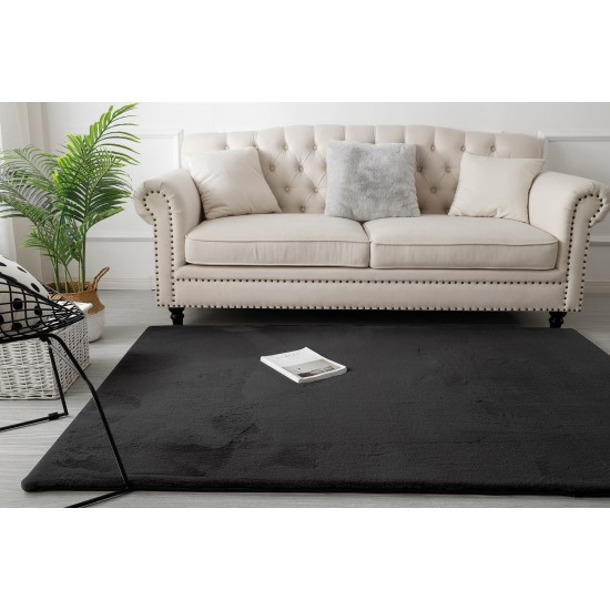 LINO ΔΙΑΔΡΟΜΟΣ DOUX BLACK 67X140 LINO ΔΙΑΔΡΟΜΟΣ DOUX BLACK 67X140