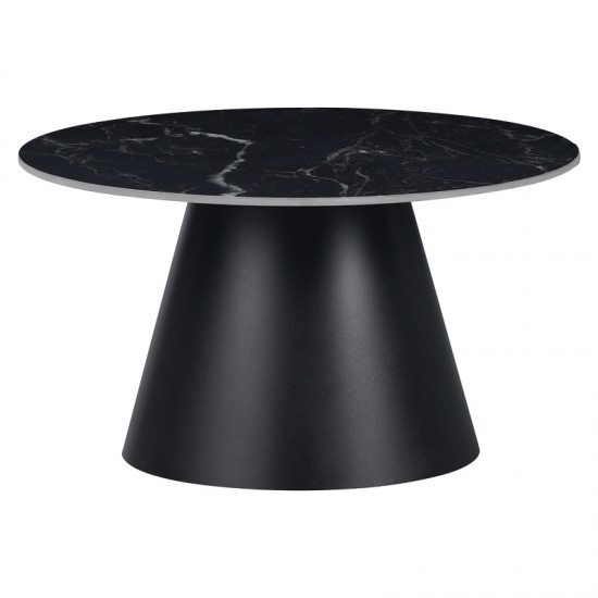 Βοηθητικά τραπέζια Fabrin Inart μαύρο μαρμάρου sintered stone-μαύρο μέταλλο Βοηθητικά τραπέζια Fabrin Inart μαύρο μαρμάρου sintered stone-μαύρο μέταλλο