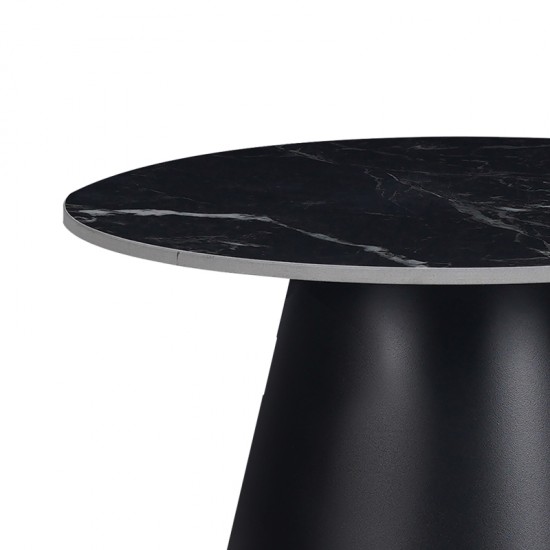 Βοηθητικά τραπέζια Fabrin Inart μαύρο μαρμάρου sintered stone-μαύρο μέταλλο Βοηθητικά τραπέζια Fabrin Inart μαύρο μαρμάρου sintered stone-μαύρο μέταλλο