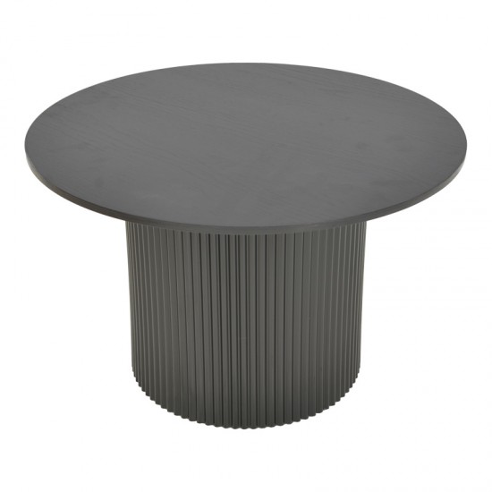 Τραπέζι Karulo pakoworld mdf σε μαύρη απόχρωση Φ120x76εκ