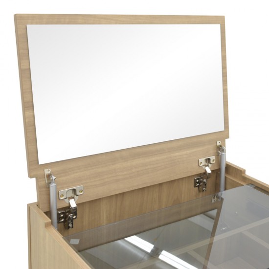 Τουαλέτα κρεβατοκάμαρας Sonlen pakoworld ανθρακί-ανοιχτό καρυδί 60x45x122εκ