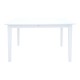 Tραπέζι επεκτεινόμενο Mabor pakoworld ξύλο σε λευκή απόχρωση 120-150x80x73,8εκ