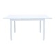 Tραπέζι επεκτεινόμενο Mabor pakoworld ξύλο σε λευκή απόχρωση 120-150x80x73,8εκ