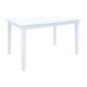 Tραπέζι επεκτεινόμενο Mabor pakoworld ξύλο σε λευκή απόχρωση 120-150x80x73,8εκ