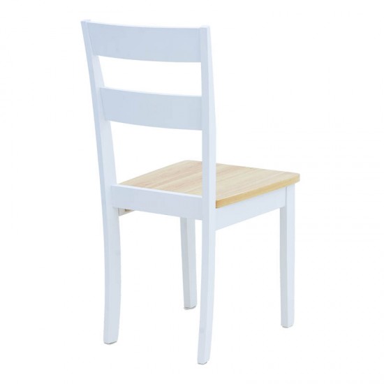 Tραπεζαρία επεκτεινόμενη Mabor-York pakoworld σετ 5τεμ ξύλο σε λευκή απόχρωση 120-150x80x73,8εκ