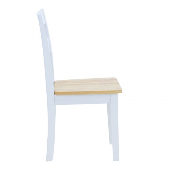 Tραπεζαρία επεκτεινόμενη Mabor-York pakoworld σετ 5τεμ ξύλο σε λευκή απόχρωση 120-150x80x73,8εκ