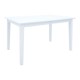 Tραπεζαρία επεκτεινόμενη Mabor-York pakoworld σετ 5τεμ ξύλο σε λευκή απόχρωση 120-150x80x73,8εκ